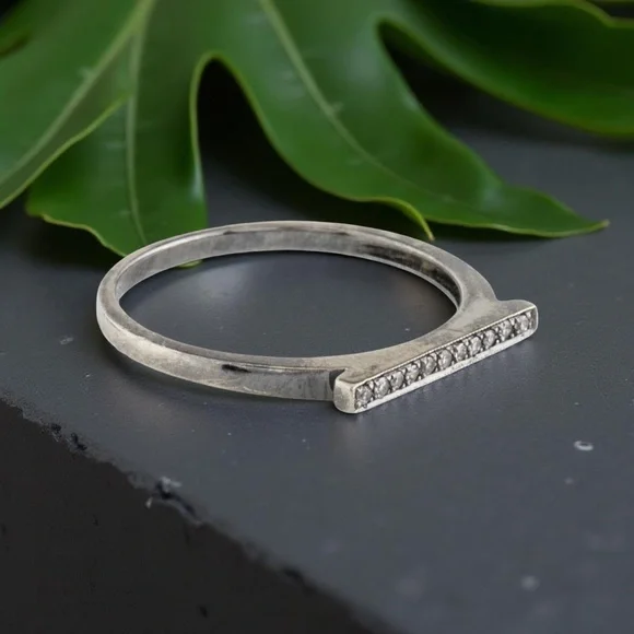 Dana Rebecca Designs 14k Gold Diamond Bar Ring ✨SOLD✨ - Picture 3 of 14